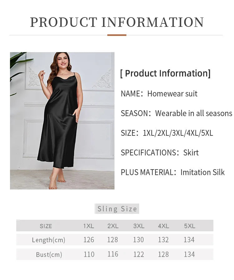 Plus Size Swing-Collar Nightdress