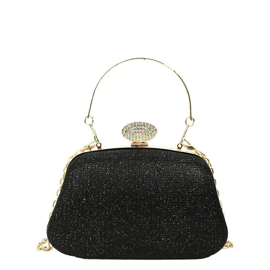 Dinner Shoulder Bag Stylish Evening Bag Wedding Clutch Handbag Black Ladies' Crossbody Bag For Dinner Event Formal Occasion