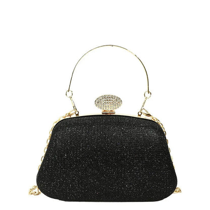 Dinner Shoulder Bag Stylish Evening Bag Wedding Clutch Handbag Black Ladies' Crossbody Bag For Dinner Event Formal Occasion