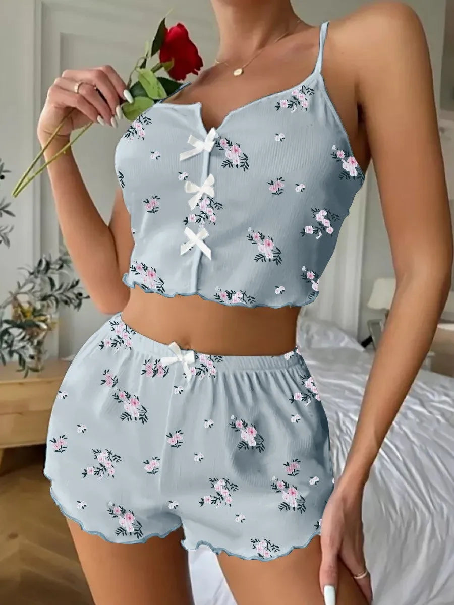 Floral Print Pajama Set