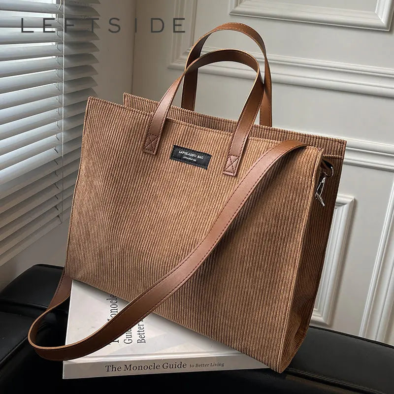 LEFTSIDE Handbags for Office Women Shoulder Crossbody Bag for Women Vintage Shopper Shopping Bags Ladies Totes 2025 Winter