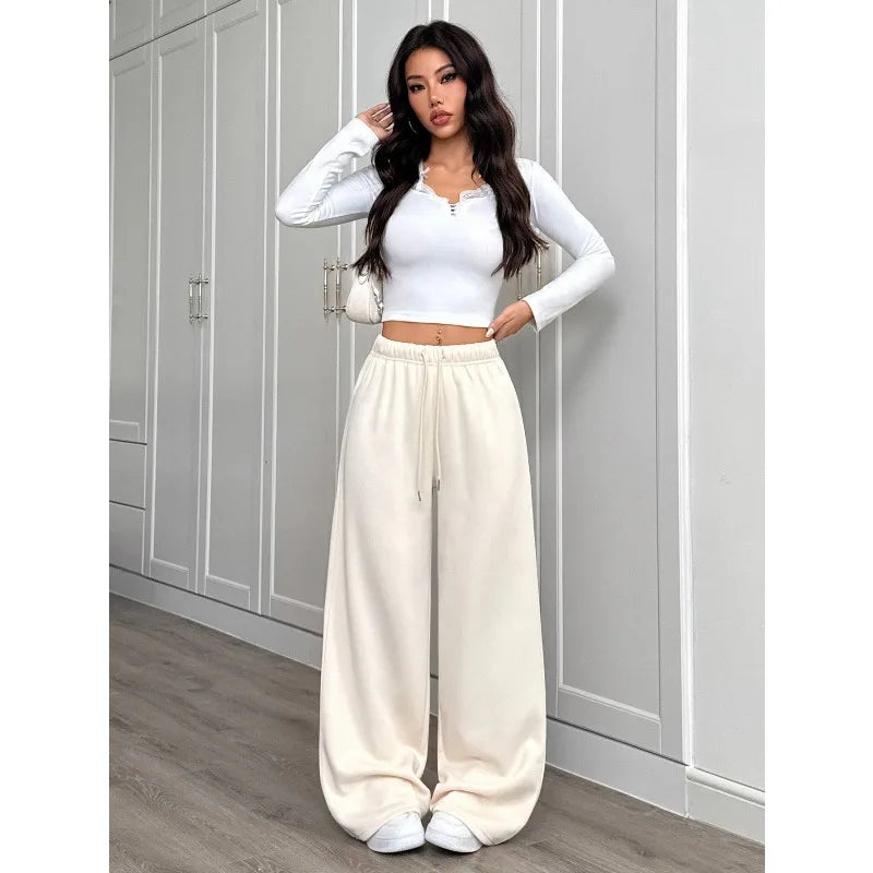 American Women's Casual Fashion Sports Autumn and Winter New Style Men's and Women's Universal Jogging Casual Sports Pants