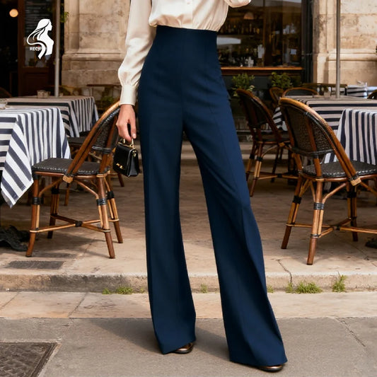 Womens Casual Trousers High Waist Zipper Elegant And Versatile Pants For Spring And Autumn Everyday Wear