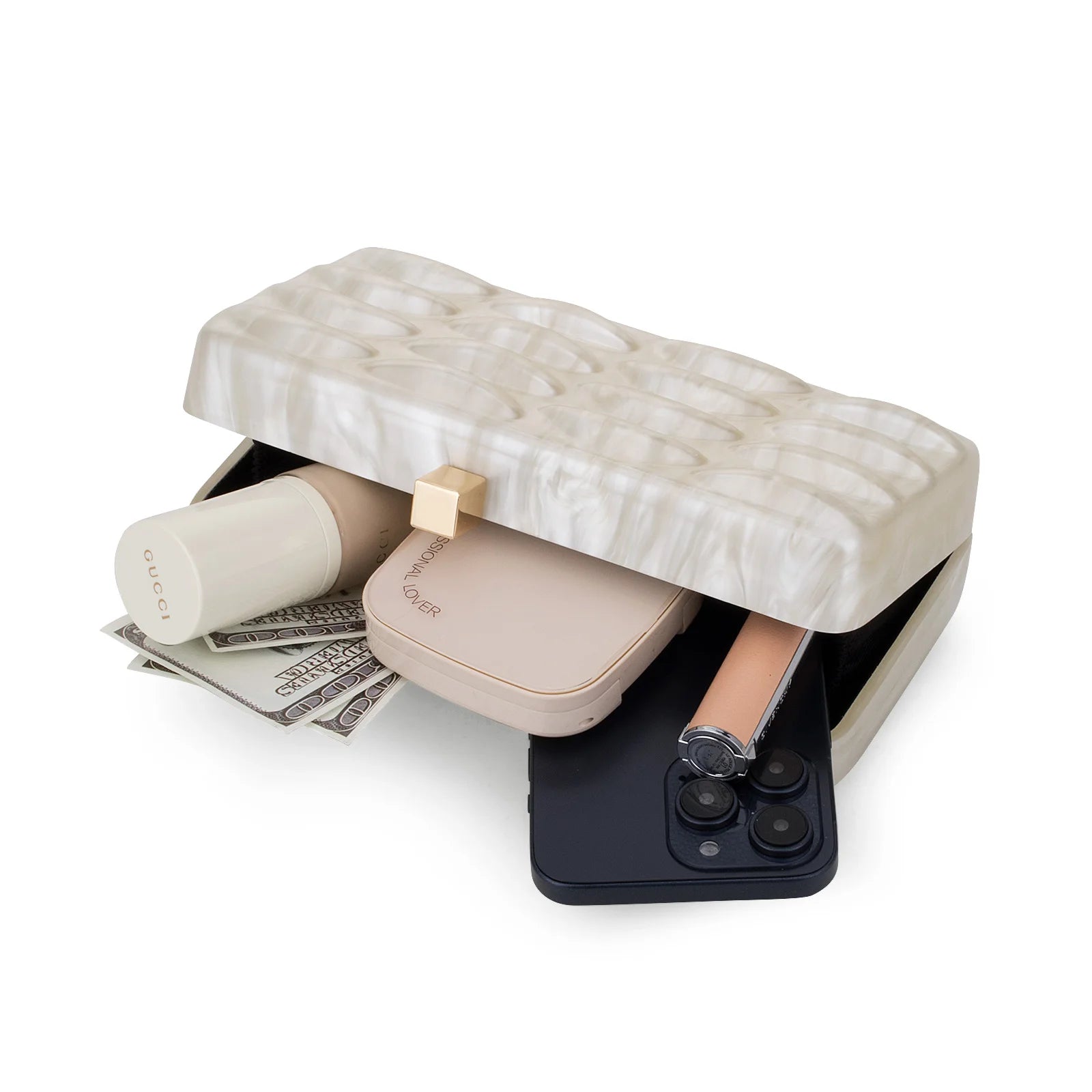 Luxury Evening Bag For Women Elegant Acrylic Hard Surface Ladies Clutch 5 Color Hangbag Party Wedding Shoulder Bags 2024 Fashion