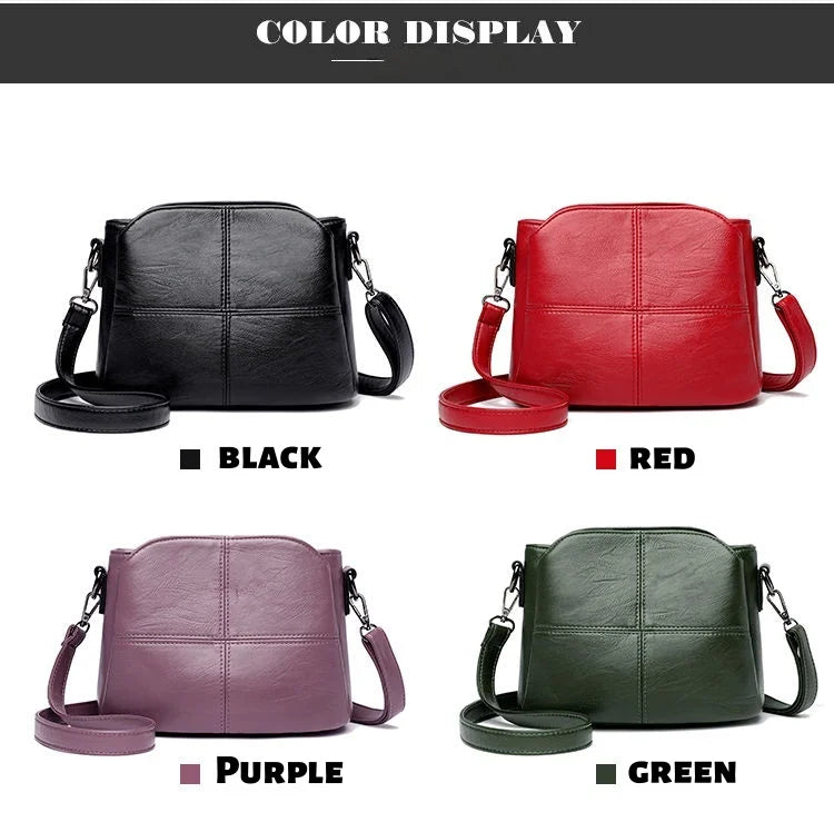 Pu crossbody bag with multi-pocket design, fashionable and versatile, suitable for daily outings as a shoulder bag