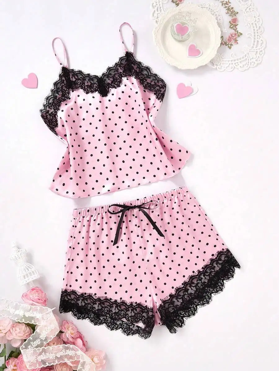 Bowknot Pyjamas Shorts Set