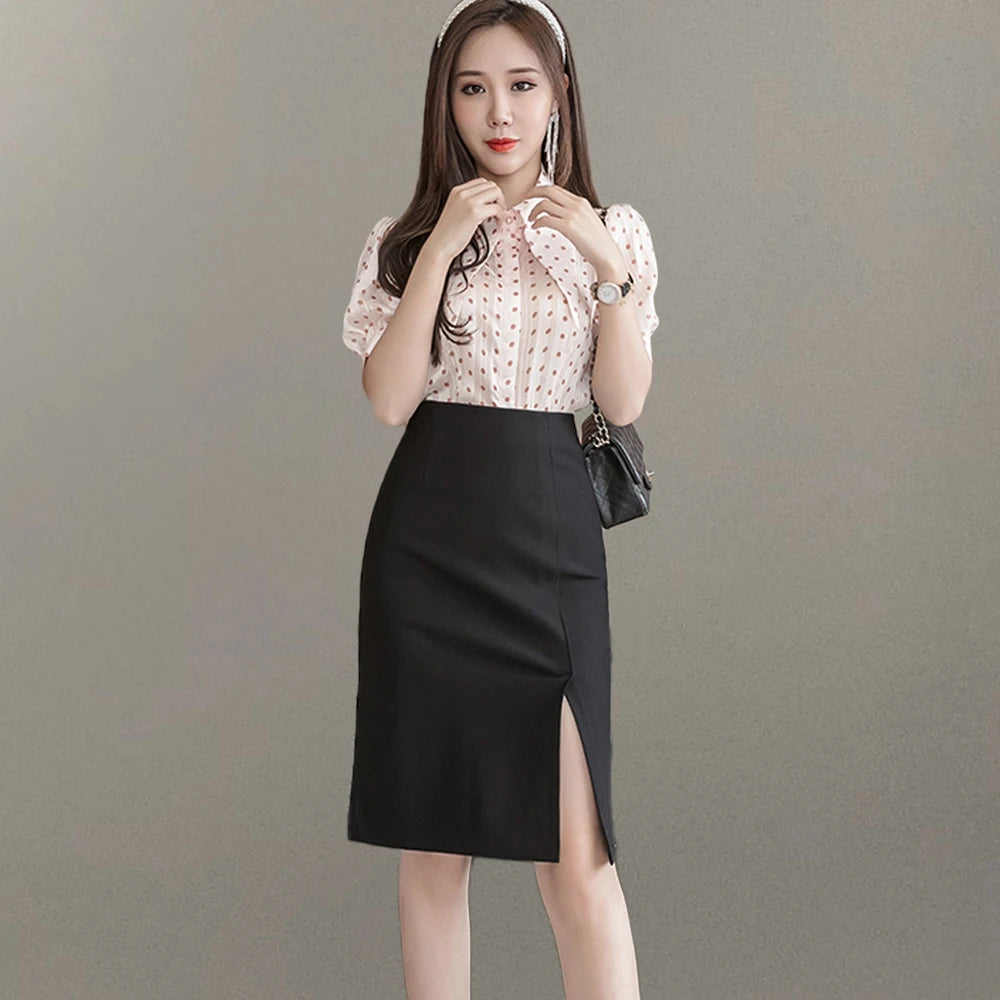 Elegant All-Match High Waist Slim Women Skirts Simple OL Style Office Lady Pencil Skirt Female Classic Vintage Wrap Bottoms