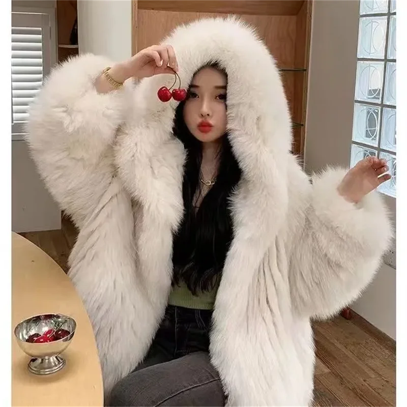 Female Autumn Winter Imitation Fur 2024 Lamb Plush New Coat Women's Mid-Length Korean Loose Plush Sheep Shearing Coat Thickening