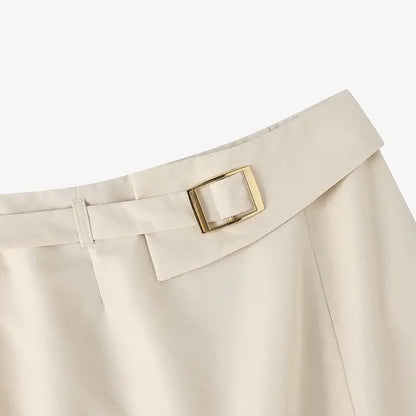 Fashion Work Slim Skirt Woman Vintage Zipper Pencil Midi Skirts Elegant OL Button Overskirts Female Autumn Solid Dresses