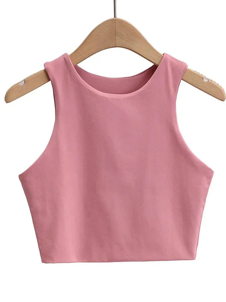 Slim  O-neck  Tanktop