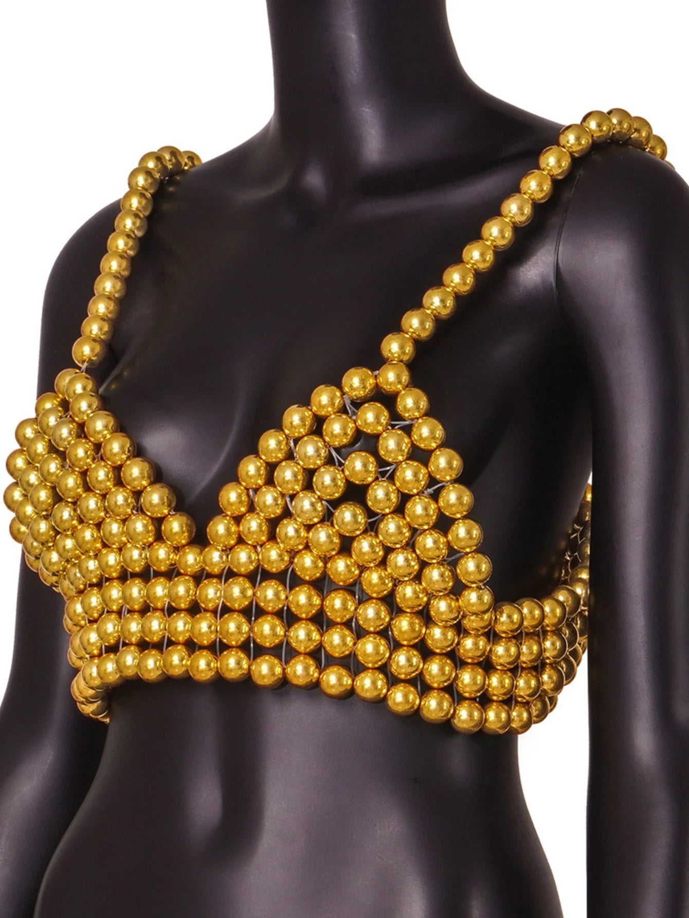 Sexy see through halter pearl corset crop top women 2025 summer festival outfit beach club party top cropped tanks womens tops