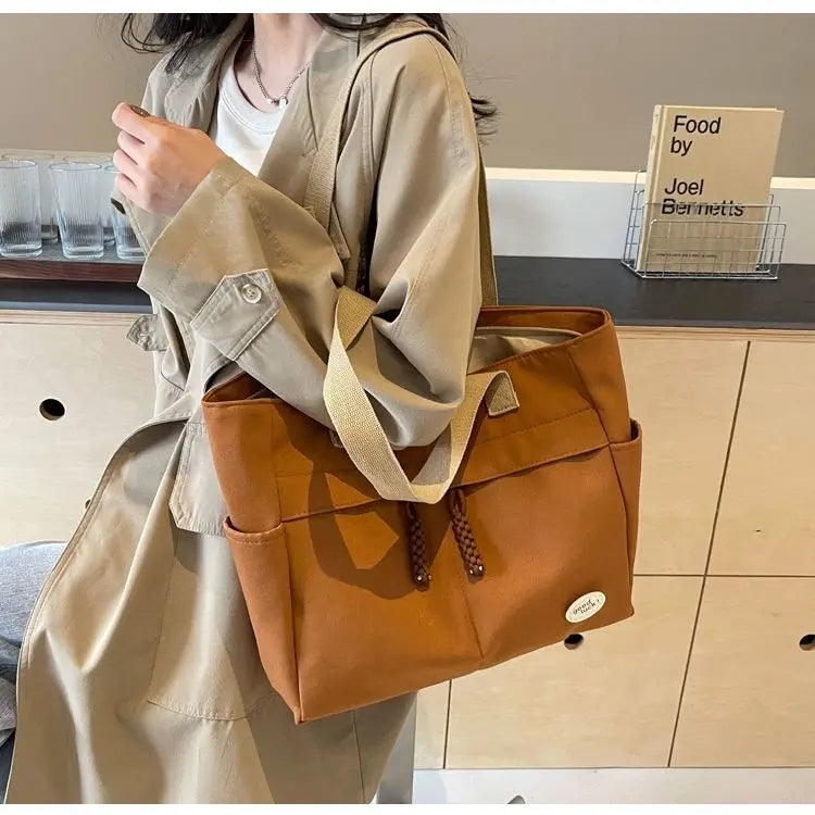 Tote Bags Japanese City Tote Bag Large Fashion College Female Shoulder University Designer Oxford Women Shopping Korean Popular