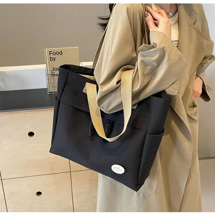 Tote Bags Japanese City Tote Bag Large Fashion College Female Shoulder University Designer Oxford Women Shopping Korean Popular