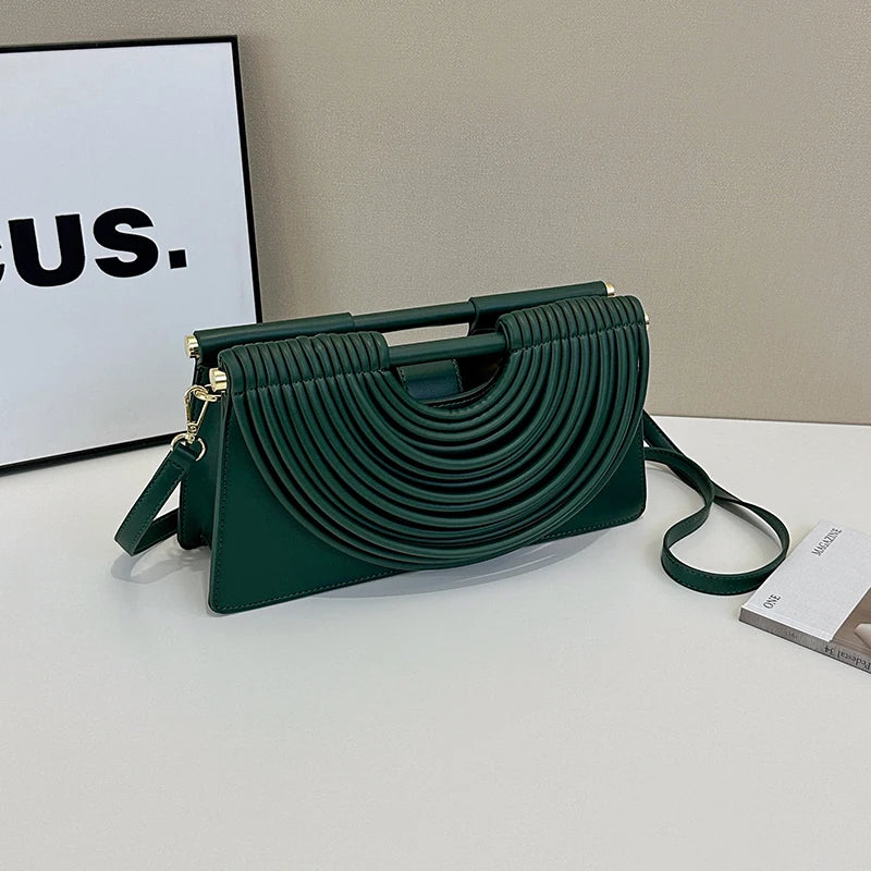 Branded Luxury Evening Clutch Purse For Women Noodles Design Golden Crossbody Bag For Wedding Dinner Party Designer Handbag 2025