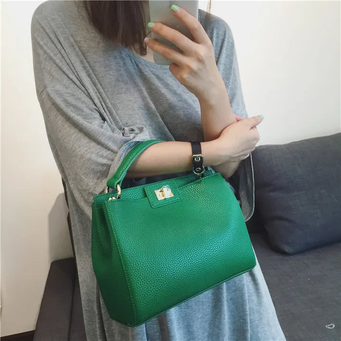 Women designer office tote bag large capacity bucket bag bussiness top handle bag handbag grey black green purple