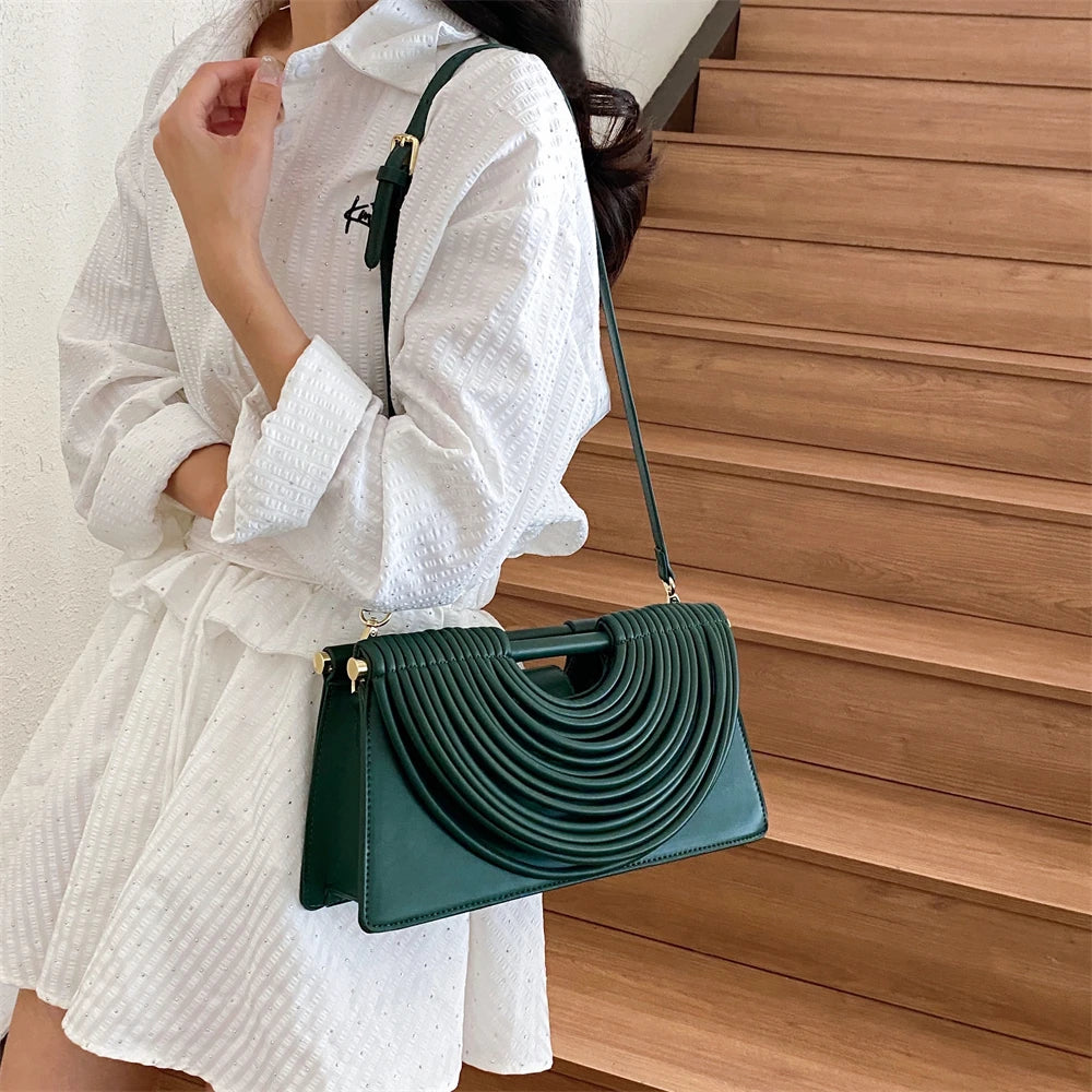 Branded Luxury Evening Clutch Purse For Women Noodles Design Golden Crossbody Bag For Wedding Dinner Party Designer Handbag 2025