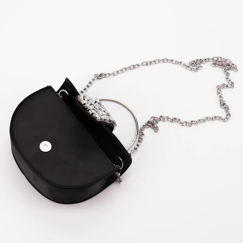 Women Luxury Evening Bags Shiny Rhinestone Clutch Money Purses Fashion Shoulder Bag Handbag Wedding Party Dinner Bag