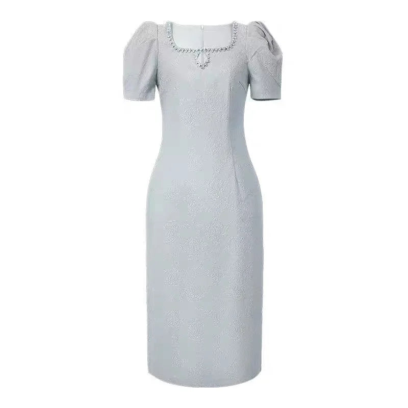 Elegant Vintage Midi Dress
