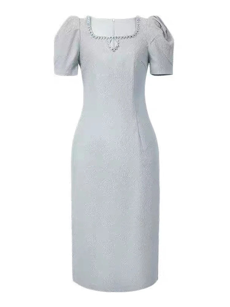 Elegant Vintage Midi Dress