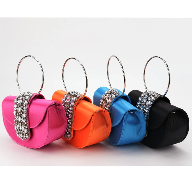 Women Luxury Evening Bags Shiny Rhinestone Clutch Money Purses Fashion Shoulder Bag Handbag Wedding Party Dinner Bag