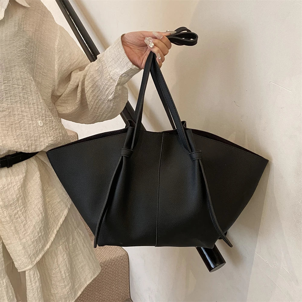 Branded Designer Shoulder Tote Bags For Women Soft PU Leather 2-IN-1 Big Capacity Shopper Tote Set 2025 Luxury Designer Handbags