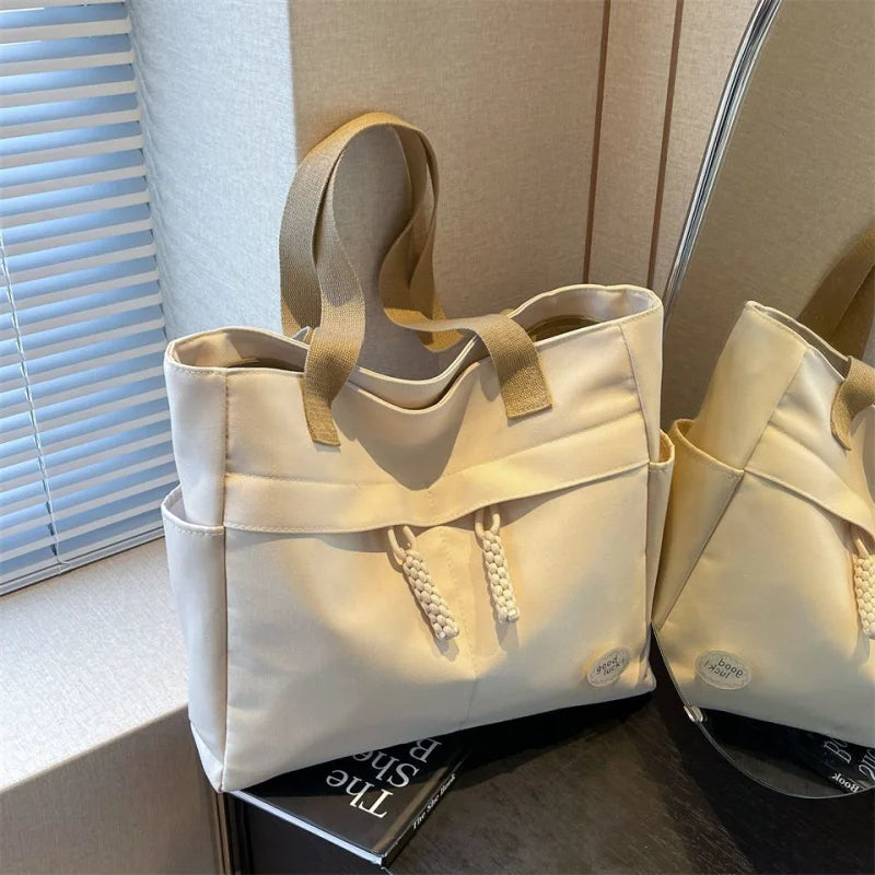 Tote Bags Japanese City Tote Bag Large Fashion College Female Shoulder University Designer Oxford Women Shopping Korean Popular