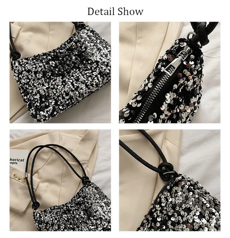 Hand Bag for Wedding Party Banquet Bag Clutch Bag Lady Sequin Luxury Party Evening Bag Fashion Wedding Bridal Dress Underarm Bag