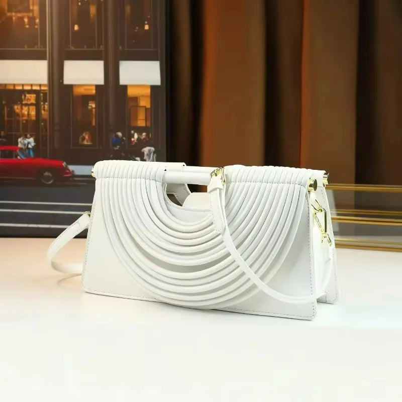 Hand-woven 2025 New Fashion Handbag, Clutch Bag, Niche Design, High-end Single-shoulder Crossbody Bag