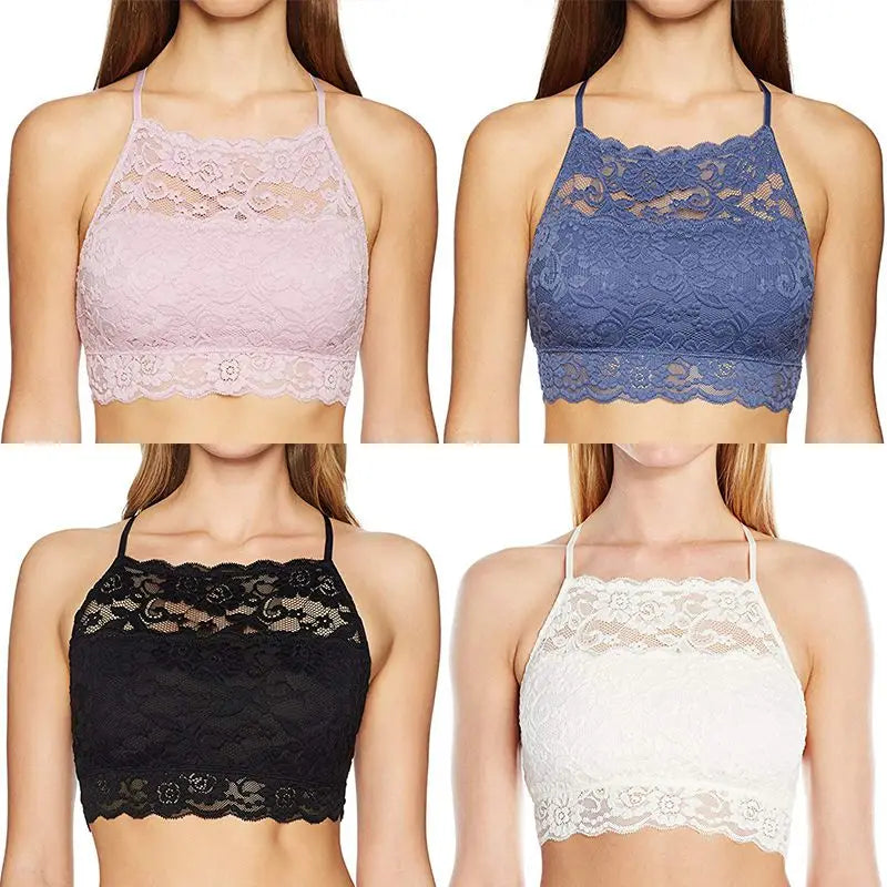 Lace Strap Wrapped Tank Top Women Tube Top Intimates Push Up Tank Beauty Back Sexy Bralette Tops Solid Color