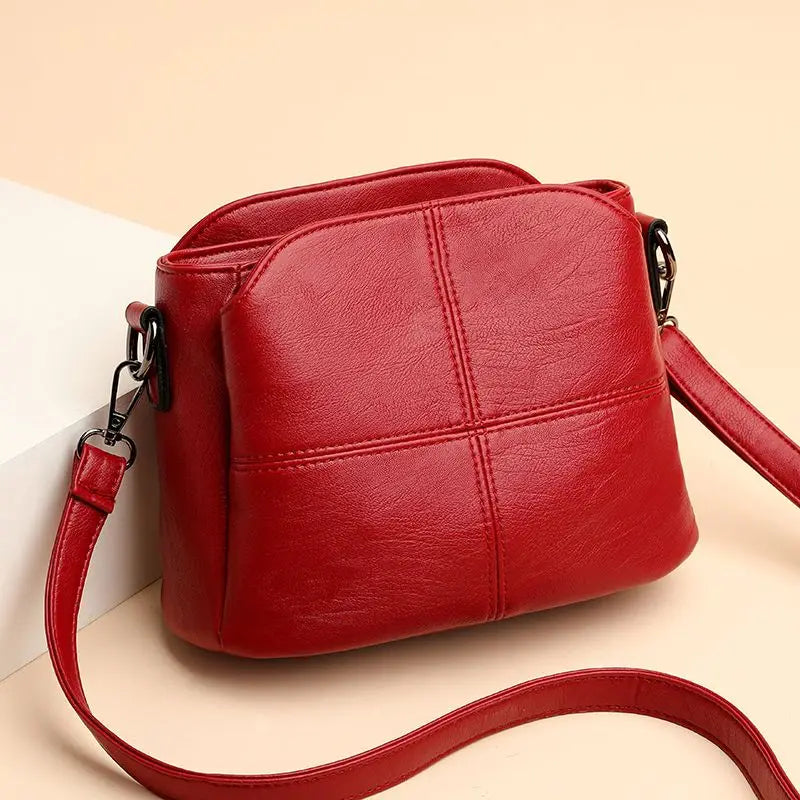 Pu crossbody bag with multi-pocket design, fashionable and versatile, suitable for daily outings as a shoulder bag