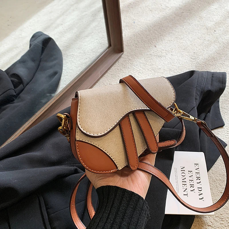 New Children's Mini Crossbody Bag Fashion Classic Saddle Bag Versatile Casual Girl's Shoulder Bag