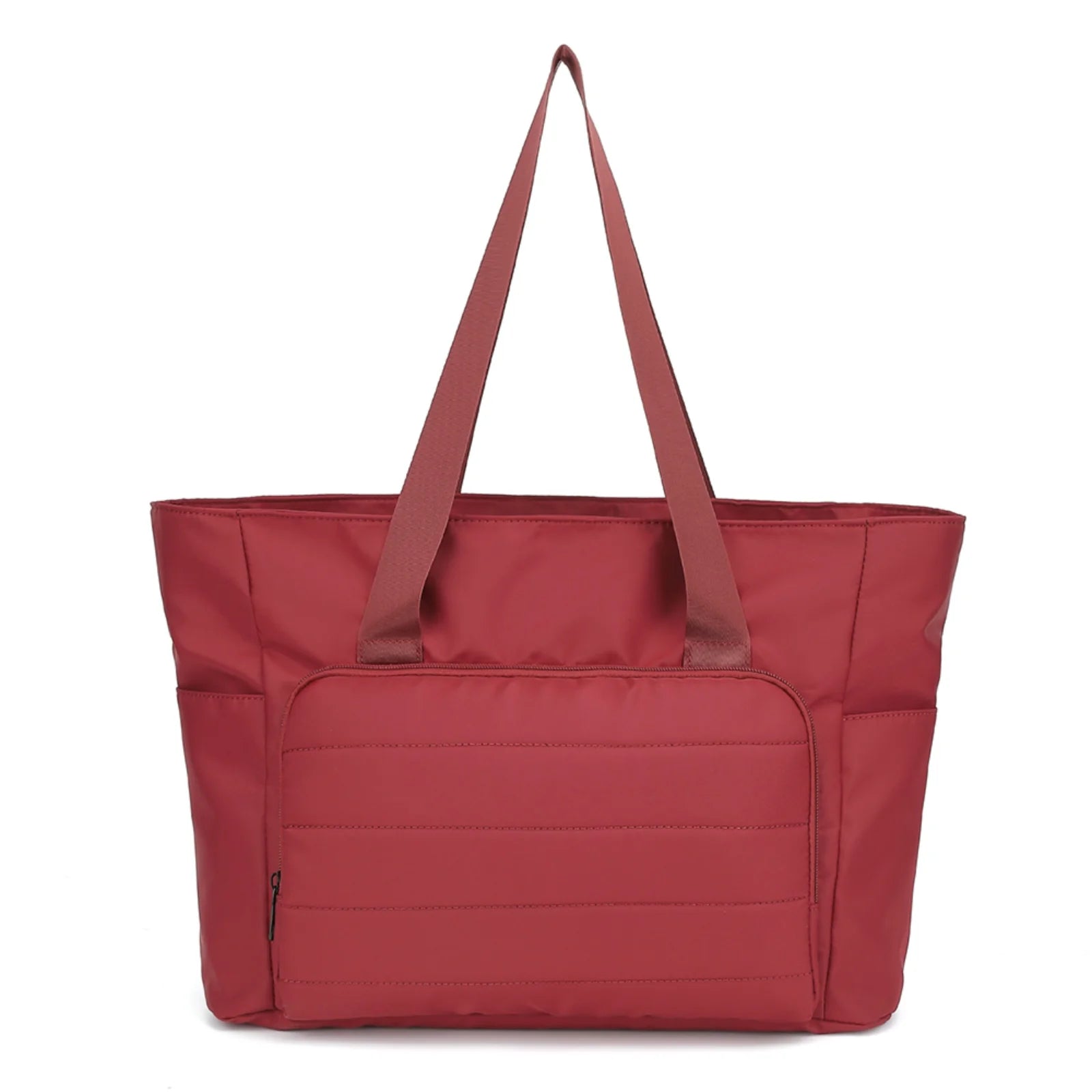 Women's 15.6 Inch Laptop Tote Bag in Classic Nylon, Large Capacity with Front Pocket, Casual Business Travel Bag