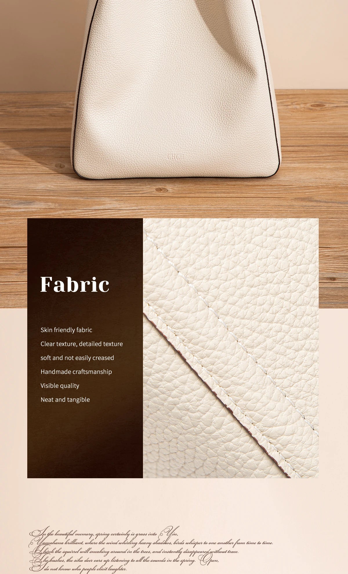 Women's Tote Bag Autumn High Quality Simple Beige Texture Women's Business Commuter Shoulder Bag