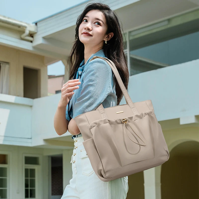 GOLF Tote Bag Working Women Khaki Large Tote Shoulder Bags with Multiple Pockets Aesthetic Ladies Handbag Office Woman Commuter