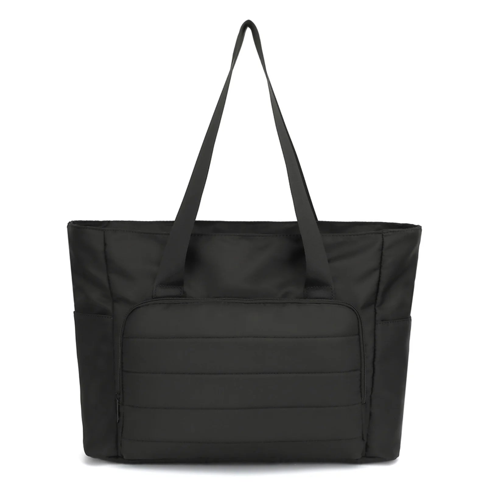 Women's 15.6 Inch Laptop Tote Bag in Classic Nylon, Large Capacity with Front Pocket, Casual Business Travel Bag