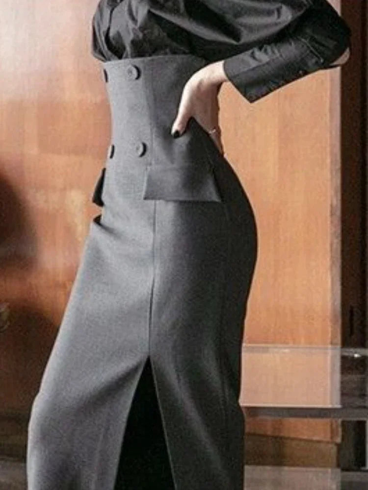 Skirts Women A-line Slim Daily Comfortable Trendy Casual Korean Style Elegant All-match Split Ladies Summer Autumn Simple Retro