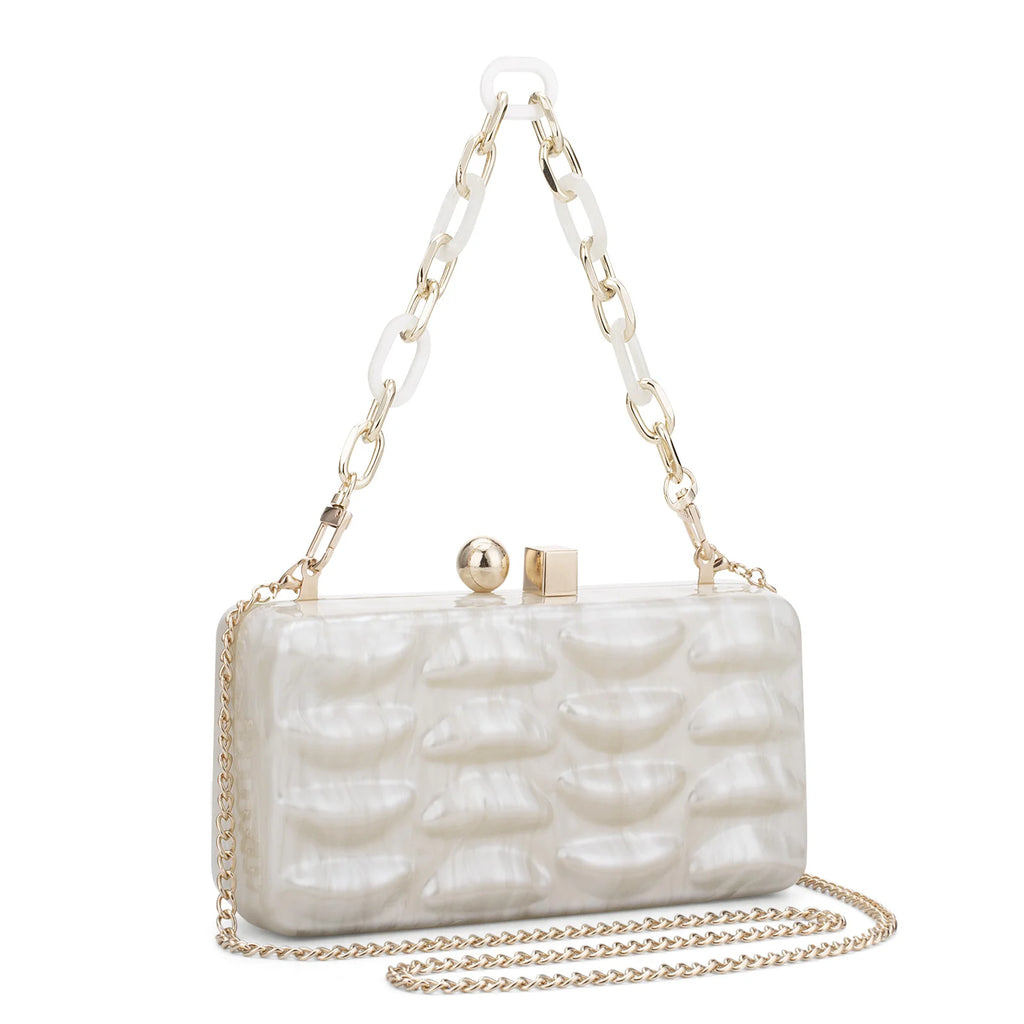 Luxury Evening Bag For Women Elegant Acrylic Hard Surface Ladies Clutch 5 Color Hangbag Party Wedding Shoulder Bags 2024 Fashion