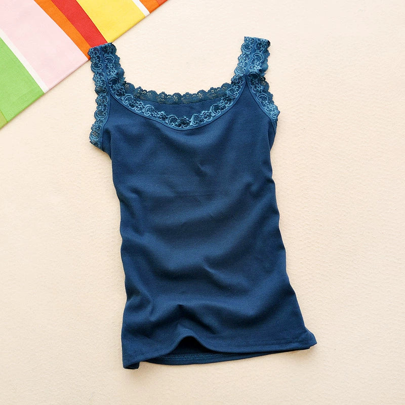 2025 Summer Top Women Sleeveless Lace Tank Top Sexy Women's T-shirt Vest Tank Tops Female Vest Tops White Black Underwear Women